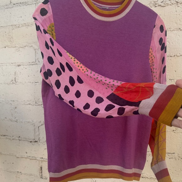 Anthropologie Bl-nk Jessica Sweater Assorted Sheer Sleeves Size M (est.) - Picture 10 of 16